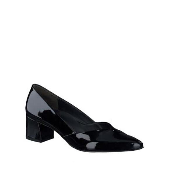 Paul Green black patent leather Rendi Pointed Toe Slip On Pumps 5.5 ( US 8) - Picture 3 of 16